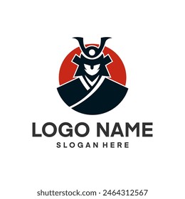 samurai logo vector design. logo template