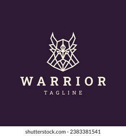 Samurai logo vector icon design template