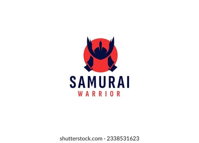 samurai logo vector icon illustration