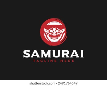 samurai logo vector illustration. logo template