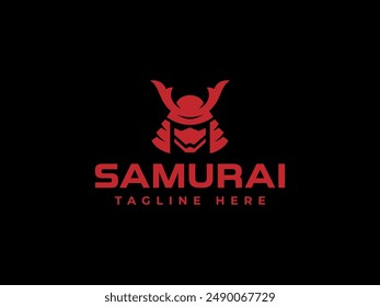 samurai logo vector illustration. logo templates