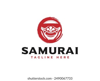 samurai logo vector illustration. logo templates