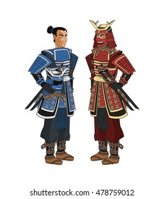 Samurai man cartoon design