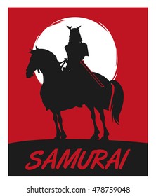 Samurai man cartoon design