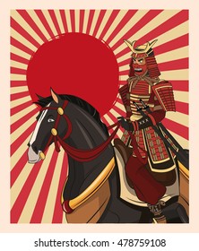 Samurai man cartoon design