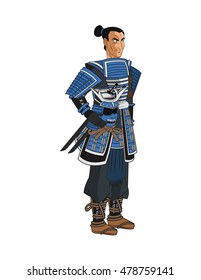 Samurai man cartoon design