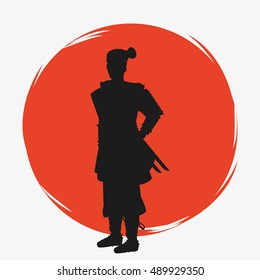 Samurai man cartoon design