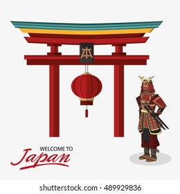Samurai man cartoon design