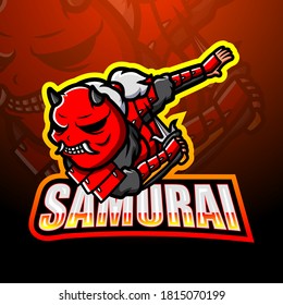 Samurai mascot esport logo design