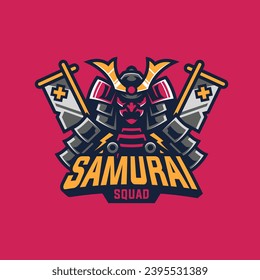 samurai mascot and gaming logo