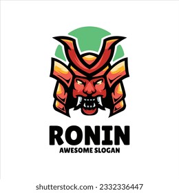 samurai mascot illustration logo design