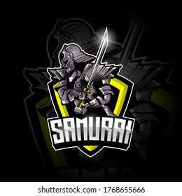 samurai mascot logo design vector with modern illustration 