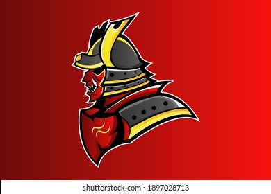 SAMURAI MASCOT LOGO VECTOR EPS