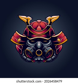 the samurai with mask illustration