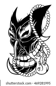 Samurai Mask Vector