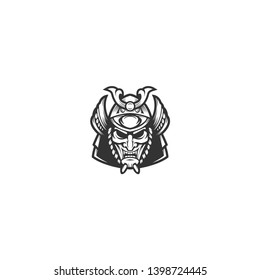 samurai mask vector logo illustration