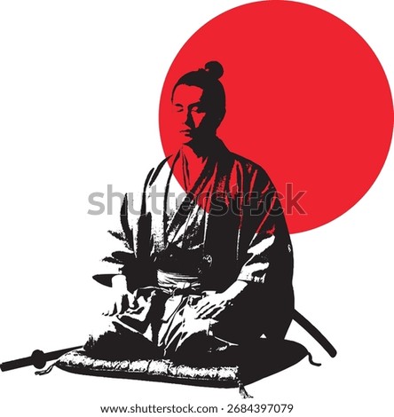 samurai meditating on the art of war