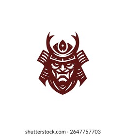 Samurai oni mask logo for sale.