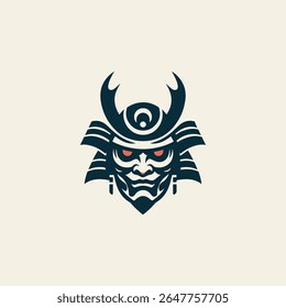 Samurai oni mask logo for sale.