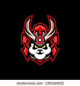 samurai panda for e sports logo