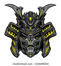 Samurai Robot Vector Illustration
