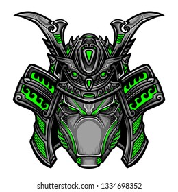 Samurai Robot Vector Illustration