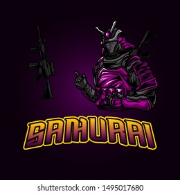 samurai ronin esport logo concept