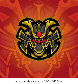 samurai ronin head vector illustration