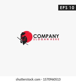 Samurai Ronin Logo Design Vector Template. Modern Design. Vector Illustration