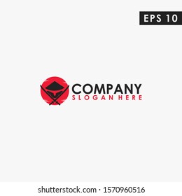 Samurai Ronin Logo Design Vector Template. Modern Design. Vector Illustration