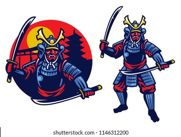 samurai ronin mascot