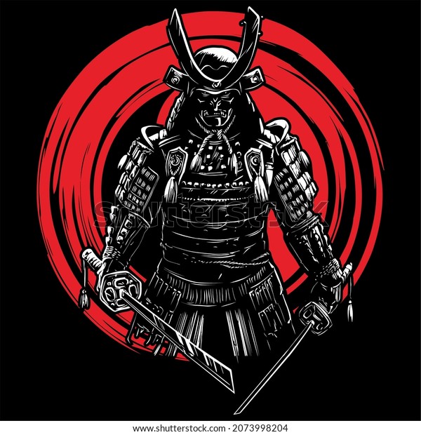 Samurai ronin vector image, good for t-shirt\
design reference