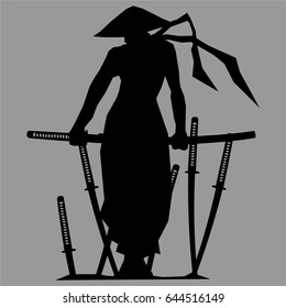 Samurai silhouette