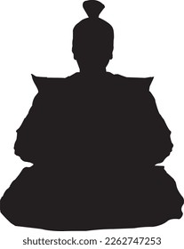 The Samurai Silhouette Vector illustration
