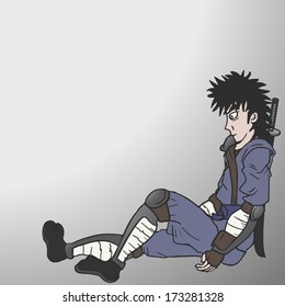 Samurai sitting