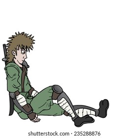 Samurai sitting