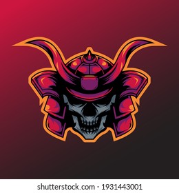 samurai skull e sport logo