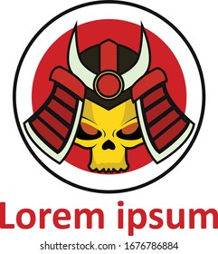 Samurai Skull Logo Vector Design