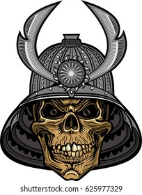 samurai skull tattoo