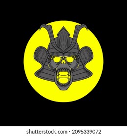 samurai skull vector, elegant details and concept.