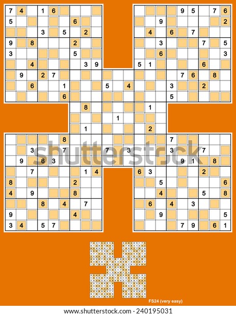 samurai sudoku evenodd variant five overlapping stock vector royalty free 240195031 shutterstock