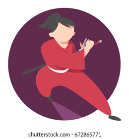 Samurai with sword