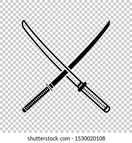 samurai sword icon logo design template