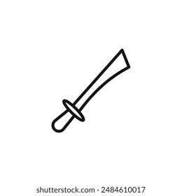 samurai sword icon logo sign vector outline