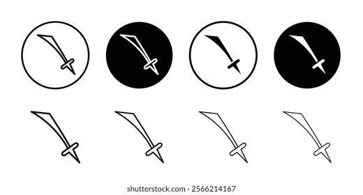 samurai sword icon Symbol mark in filled style