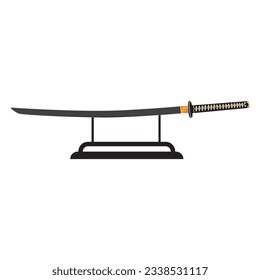 samurai sword icon vector illustration simple design