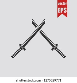 Samurai sword icon.Vector illustration.