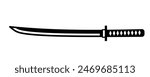 Samurai sword katana vector illustration icon. Katana sword.