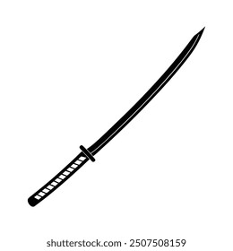 Samurai sword katana vector illustration icon. Katana sword.