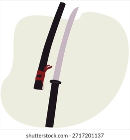 samurai sword.  Samurai sword with scabbard